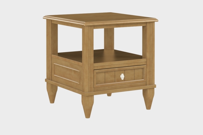 双层上隔板边几