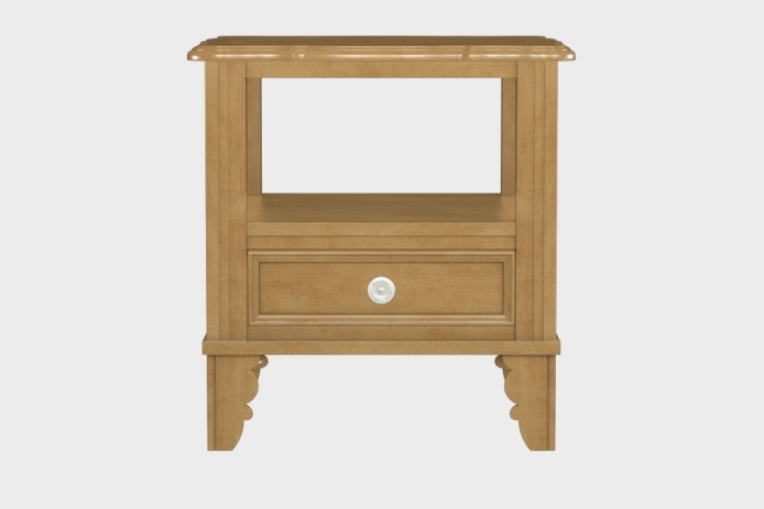 双层上隔板边几