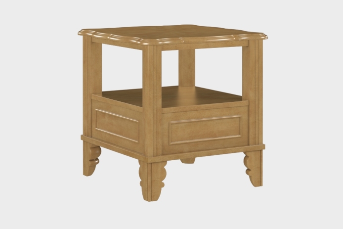 双层上隔板边几