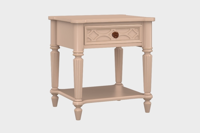 单抽隔板床头柜