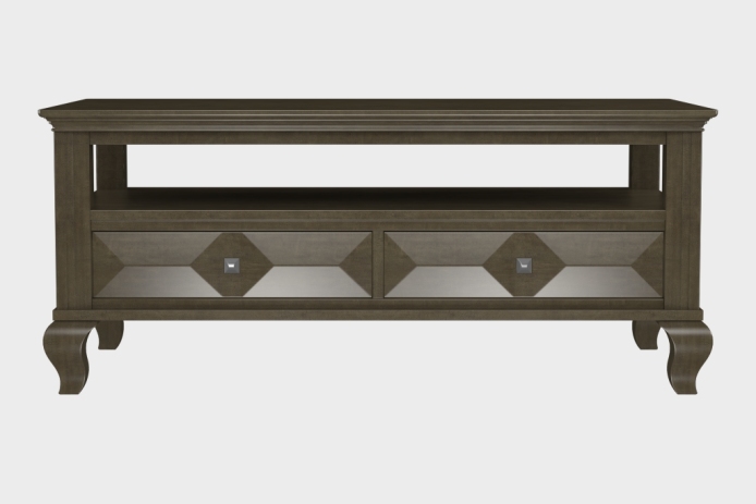 双抽上隔板茶几