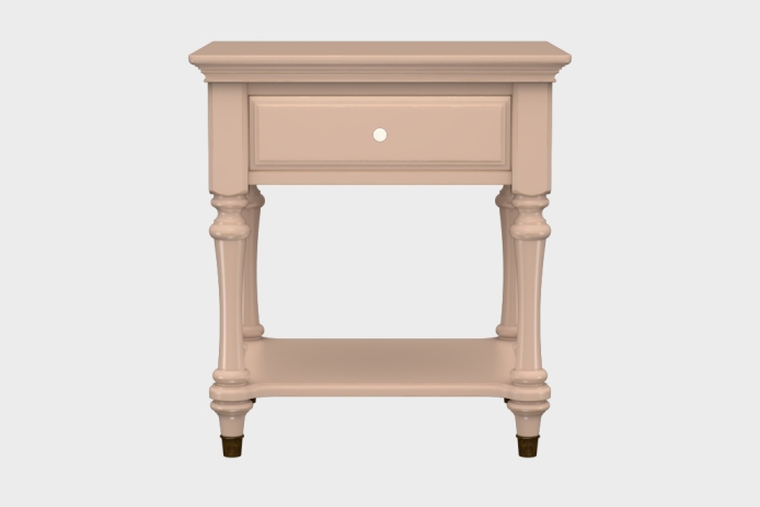 单抽隔板床头柜