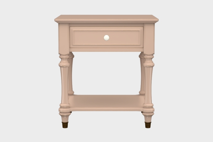 单抽隔板床头柜