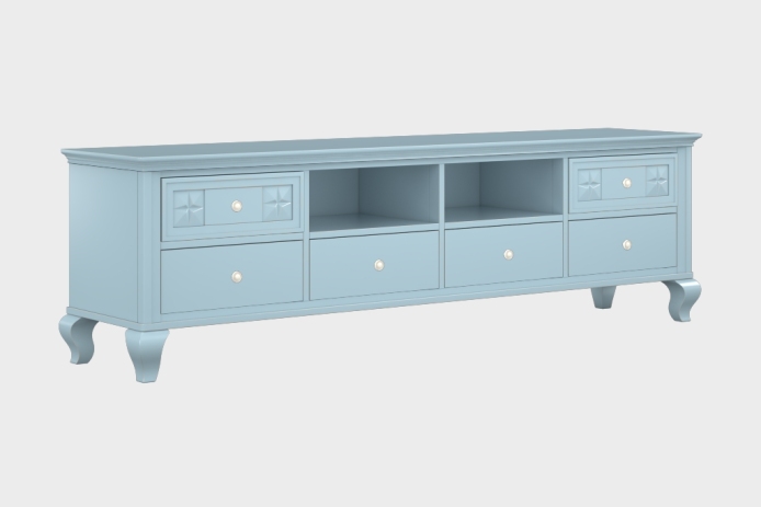 六抽双隔板电视柜