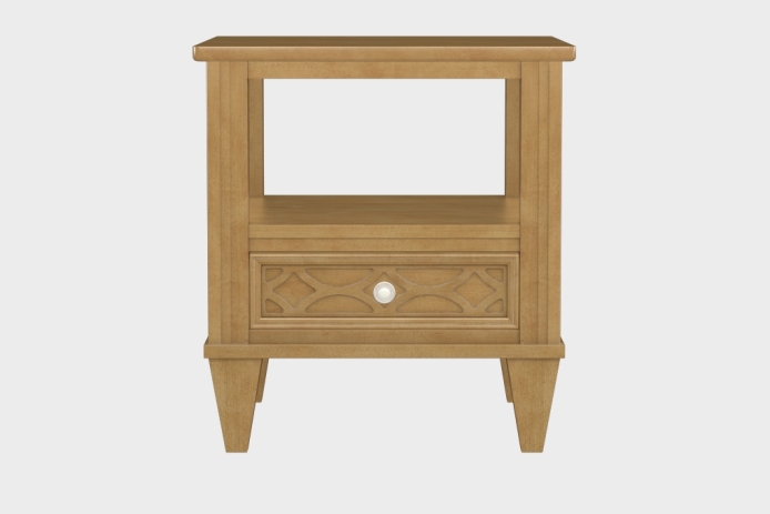 双层上隔板边几