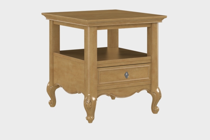 双层上隔板边几