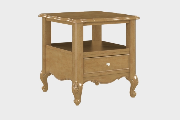 双层上隔板边几