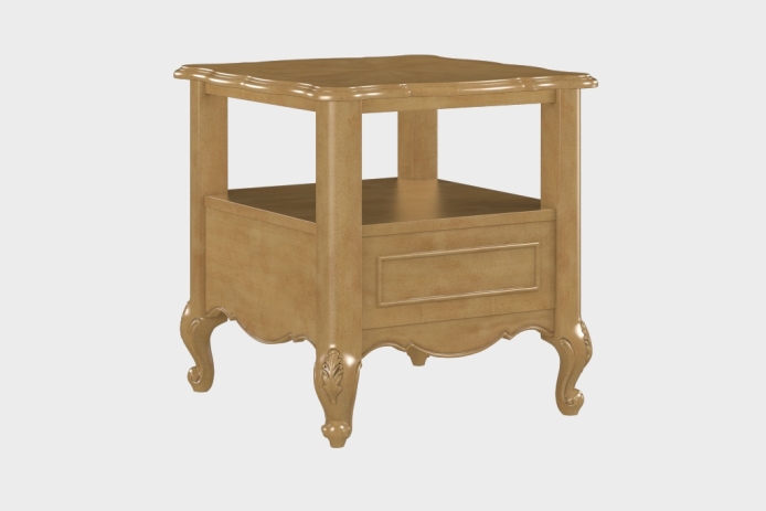 双层上隔板边几