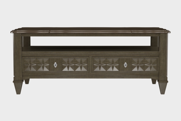 双抽上隔板茶几