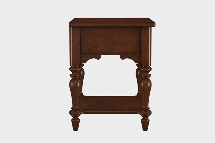 单抽隔板床头柜