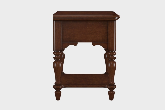 单抽隔板床头柜