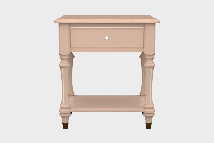 单抽隔板床头柜