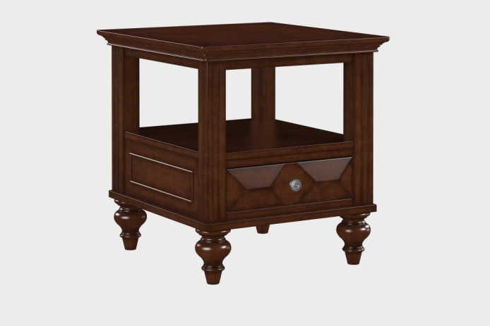 双层上隔板边几