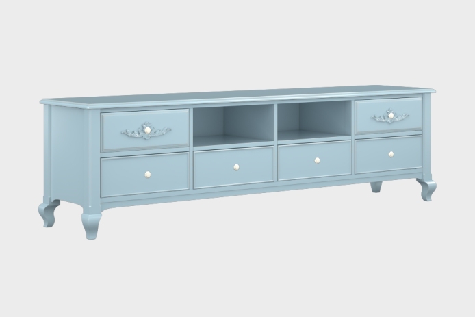 六抽双隔板电视柜