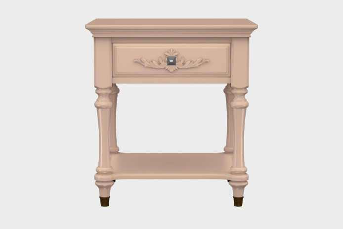 单抽隔板床头柜