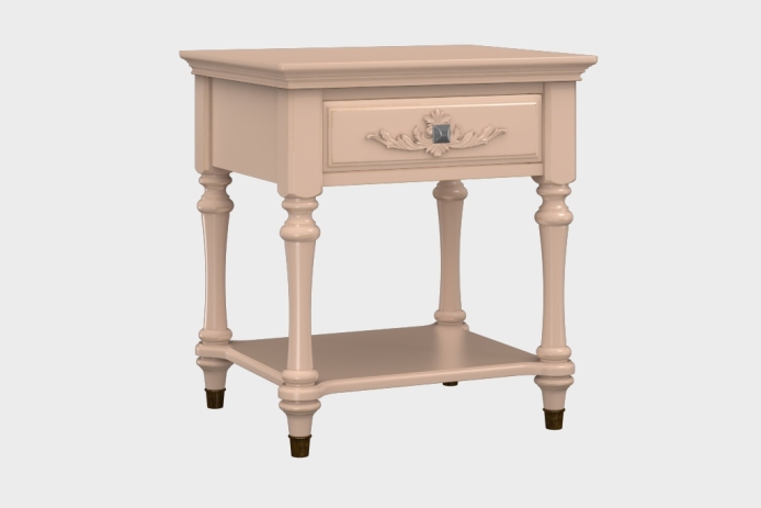 单抽隔板床头柜