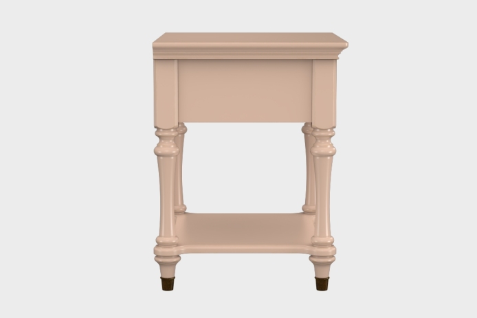 单抽隔板床头柜