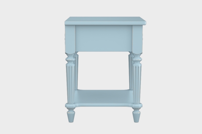 单抽隔板床头柜