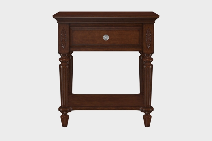 单抽隔板床头柜