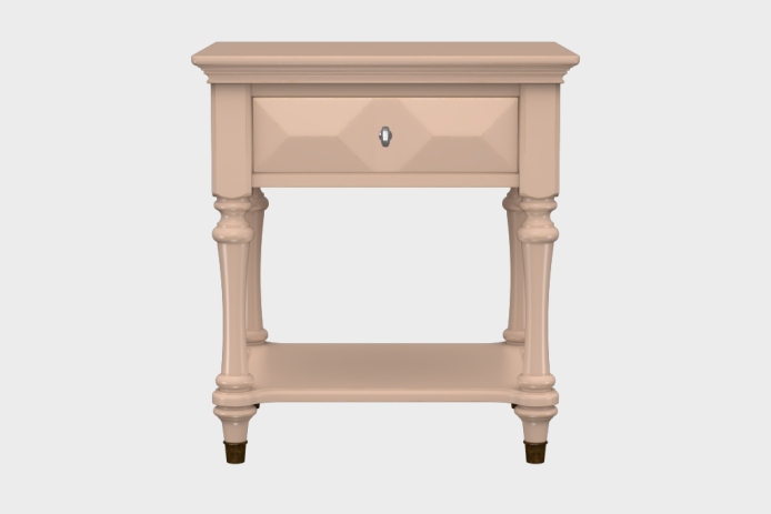 单抽隔板床头柜