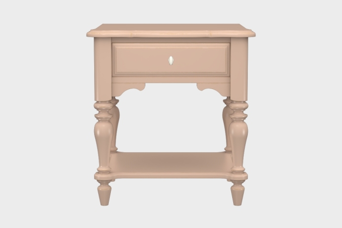 单抽隔板床头柜