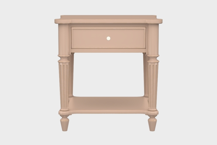 单抽隔板床头柜