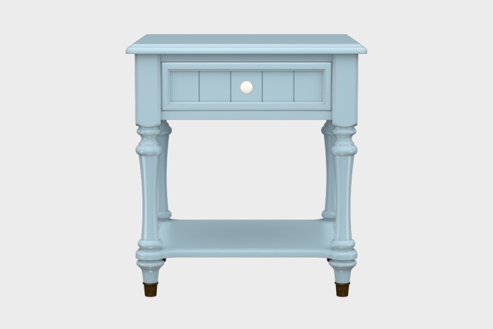 单抽隔板床头柜