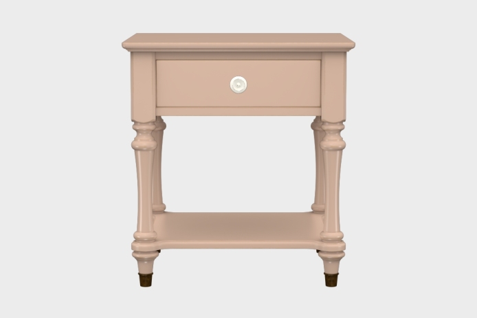 单抽隔板床头柜