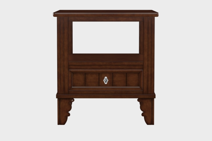 双层上隔板边几