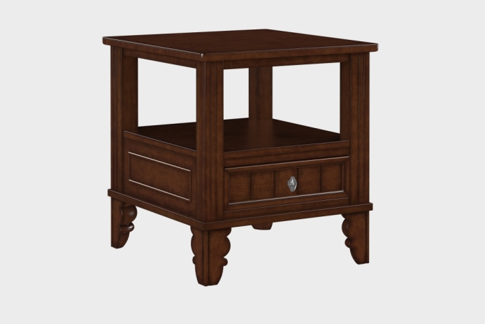 双层上隔板边几