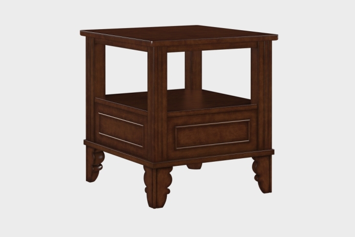 双层上隔板边几