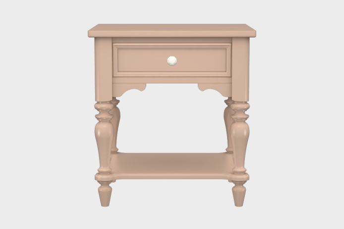 单抽隔板床头柜