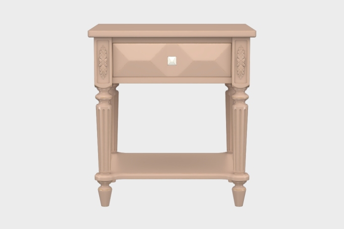 单抽隔板床头柜