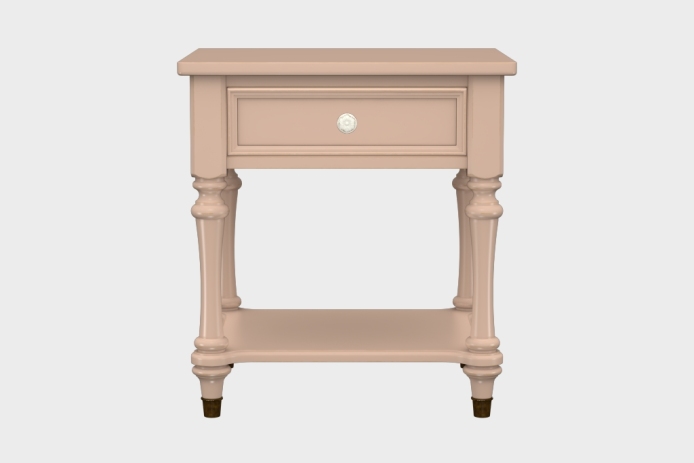 单抽隔板床头柜