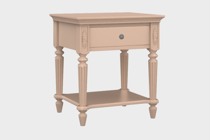 单抽隔板床头柜