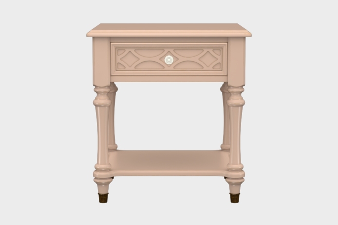 单抽隔板床头柜