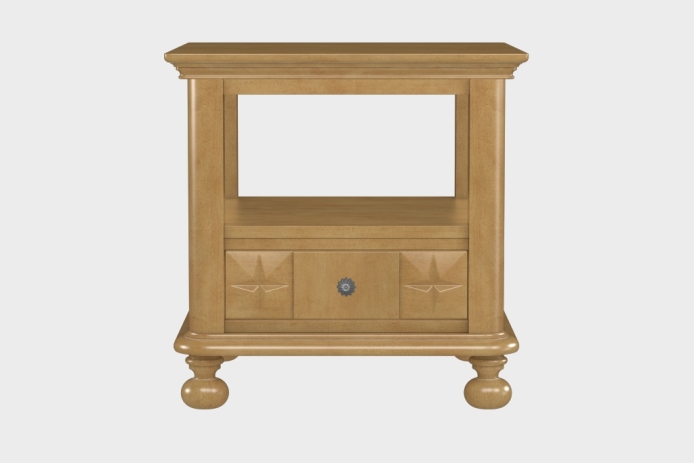 双层上隔板边几