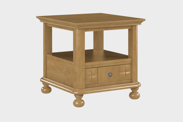 双层上隔板边几