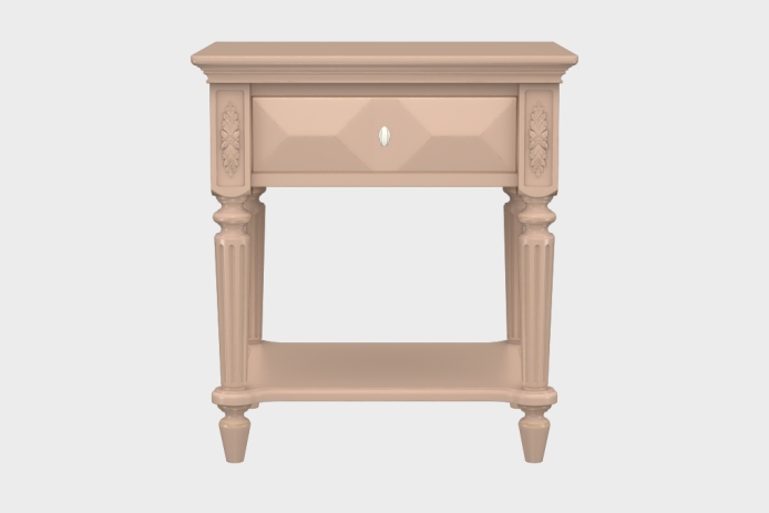 单抽隔板床头柜