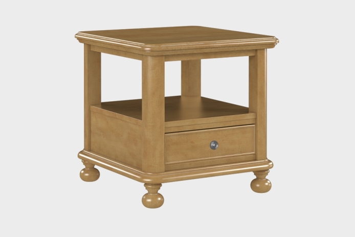 双层上隔板边几