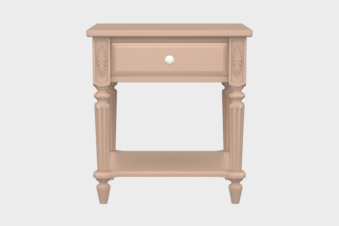 单抽隔板床头柜