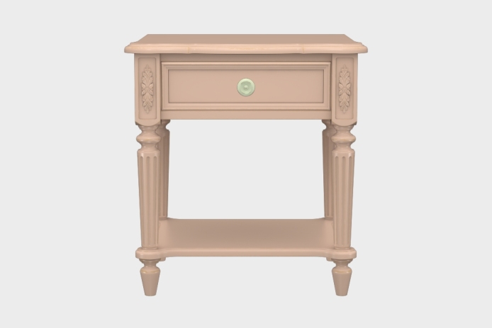 单抽隔板床头柜