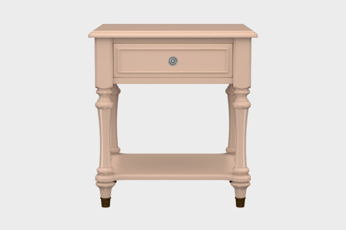 单抽隔板床头柜