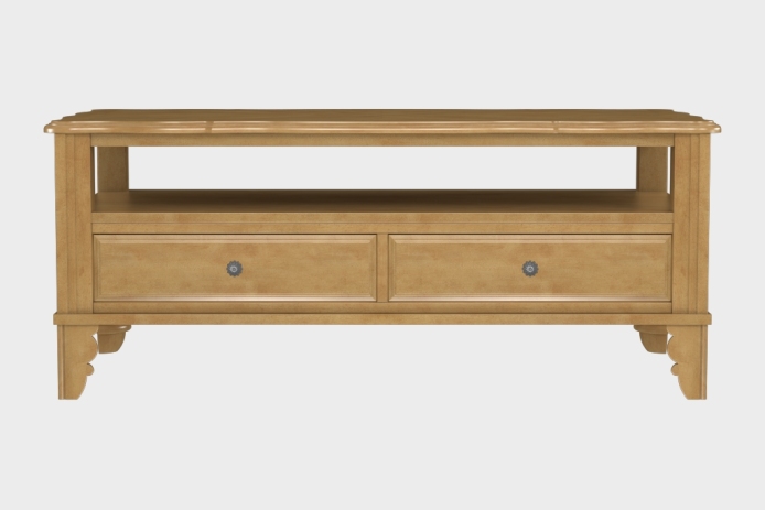 双抽上隔板茶几