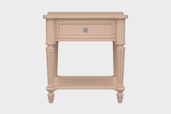 单抽隔板床头柜