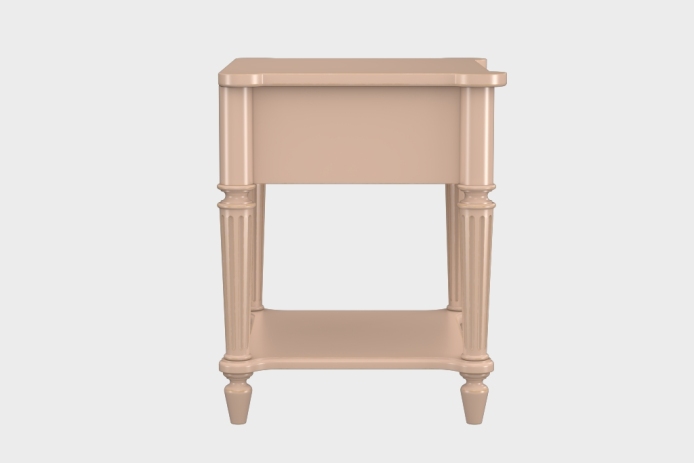 单抽隔板床头柜