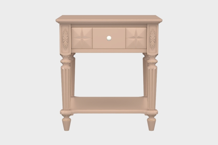 单抽隔板床头柜