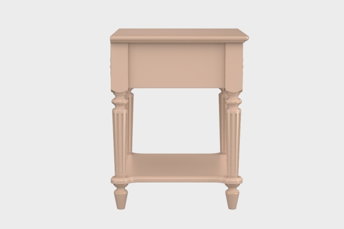 单抽隔板床头柜