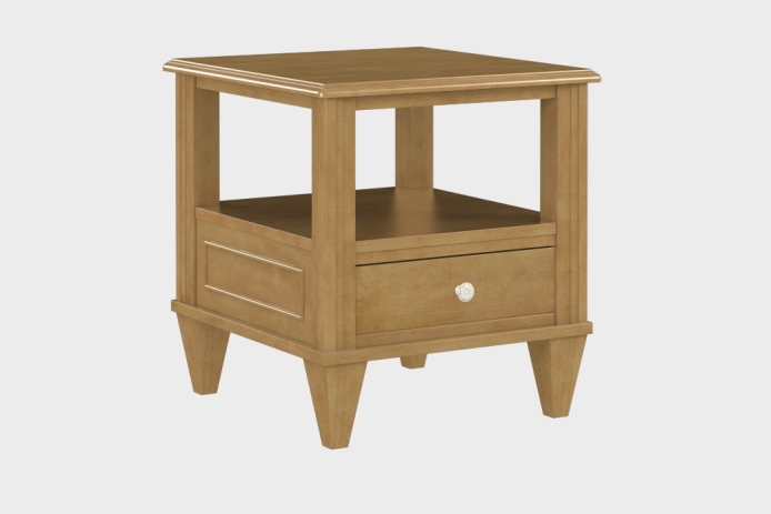 双层上隔板边几