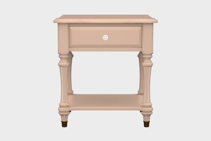 单抽隔板床头柜